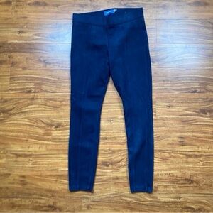 Old Navy Womens Stevie Navy Faux Suede Thick Leggings Size Medium Classic Preppy